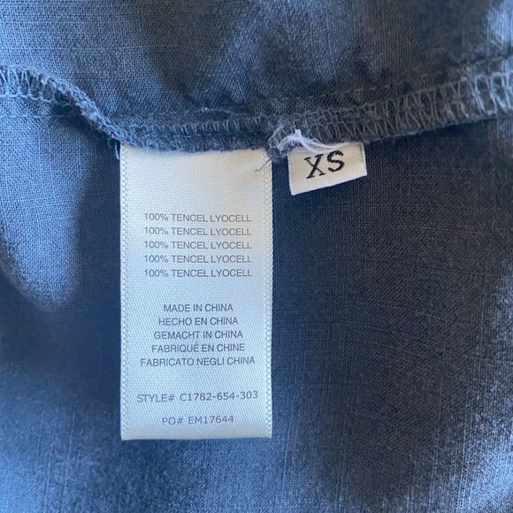 Anthropologie Cloth & Stone Button Down Shirt In Grey Color Sz XS - Picture 5 of 6